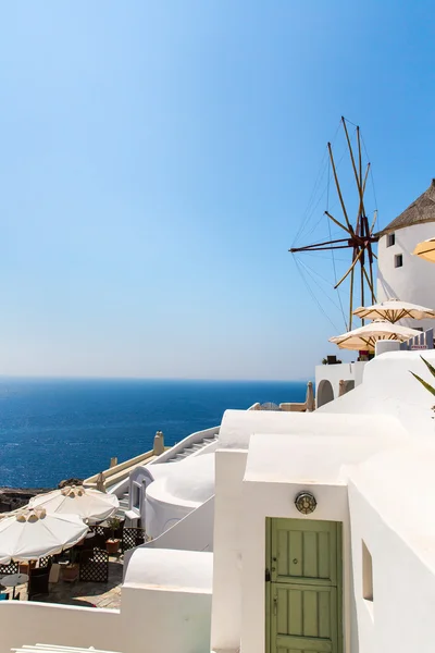 Weergave van Fira - santorini eiland, Kreta, Griekenland. — Stockfoto