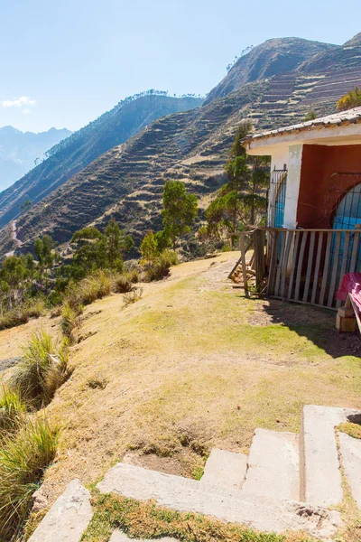 Peru, Ollantaytambo-Inca ruins of Sacred Valley in Andes mountains,South America — Stock Photo, Image