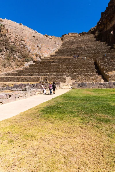 Ollantaytambo, 페루, 잉카 유적, 그리고 우 루 밤 바, 남미의 고고학 사이트. — 스톡 사진