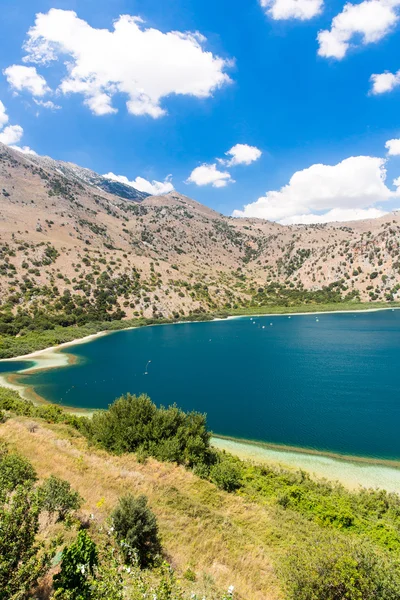 Freshwater lake in village Kavros in Crete island, Greece — Stock Photo, Image