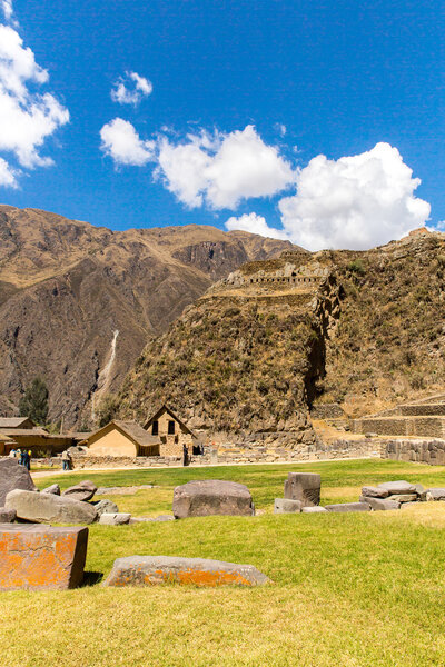 Peru, Ollantaytambo-Inca ruins of Sacred Valley in Andes mountains, South America
