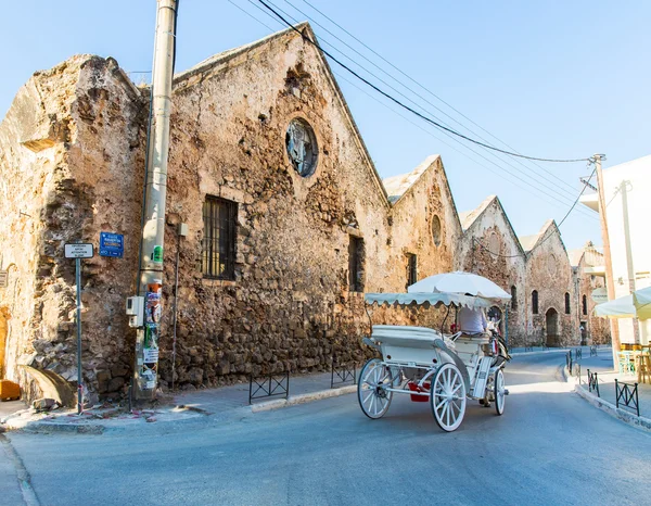 Traditional venetian brougham and horse — Stock Photo, Image