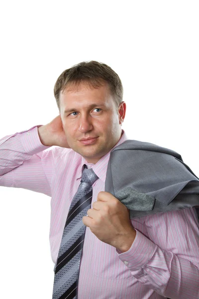 Man with serious expression wearing tie — Stock Photo, Image