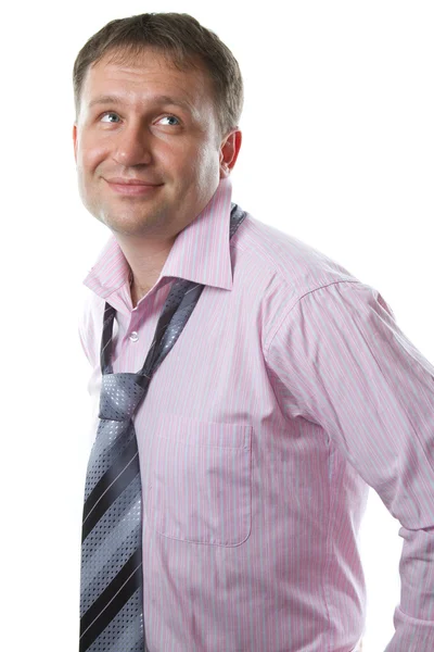 Businessman wearing  tie — Stock Photo, Image