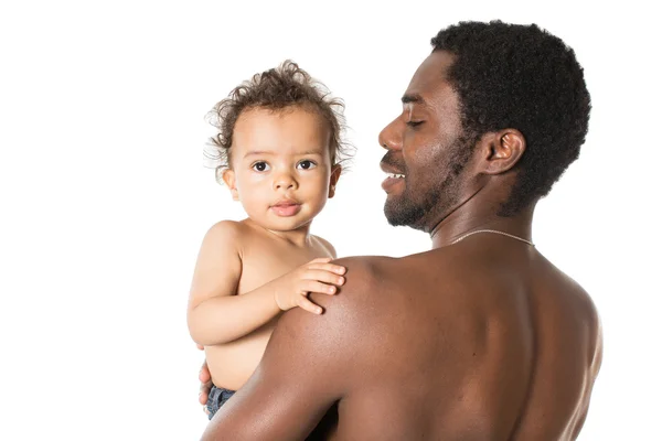 Feliz padre y niño — Foto de Stock