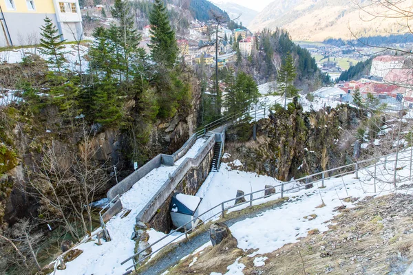 Skigebied stad — Stockfoto