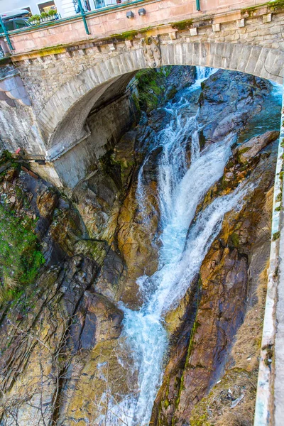 Waterfall in Ski resort, Bad Gastein, Austria — Stock Photo, Image