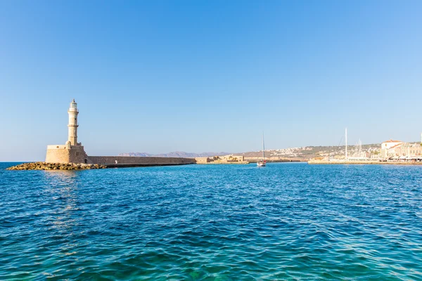 Chania town,Crete, light house — Stock Photo, Image