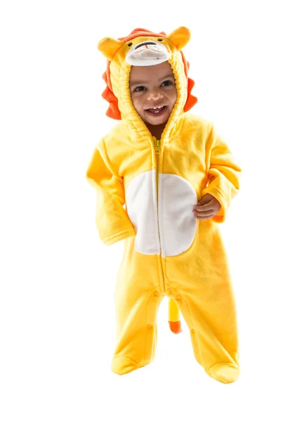 Pojke i lion kostym — Stockfoto