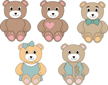 şirin oyuncak ayılar kümesi