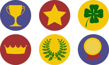 A set of victory themed icons clipart