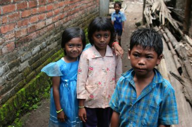 Endonezya köy sahne