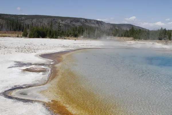 Yellowstone Grand Tetons Geyser – stockfoto