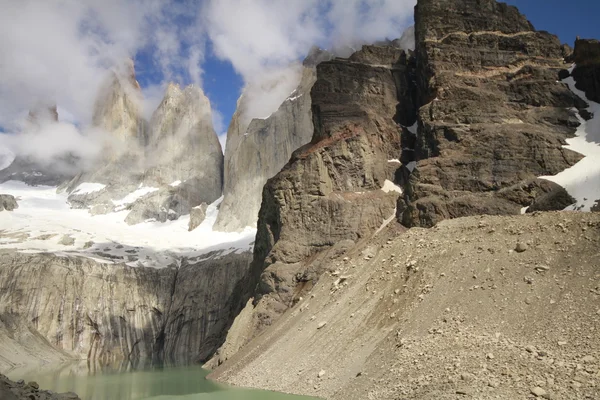 W Trek på Torres Del Paine Park — Stockfoto