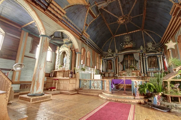 Чилое Чилі - дерев'яна церква — стокове фото