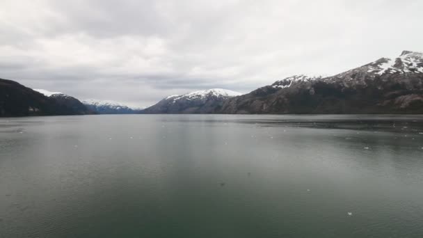 Floating ice floes from ferry — Stock Video