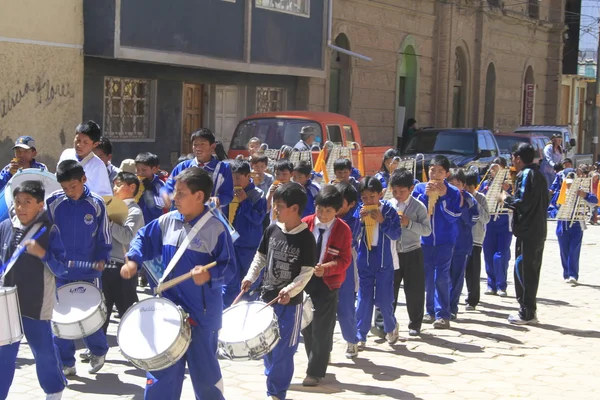 Marching band, oruro, Bolivia — Stock Photo, Image