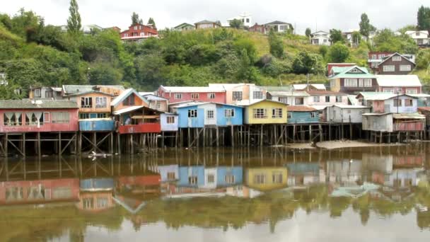 Castro kaupunki chiloe — kuvapankkivideo