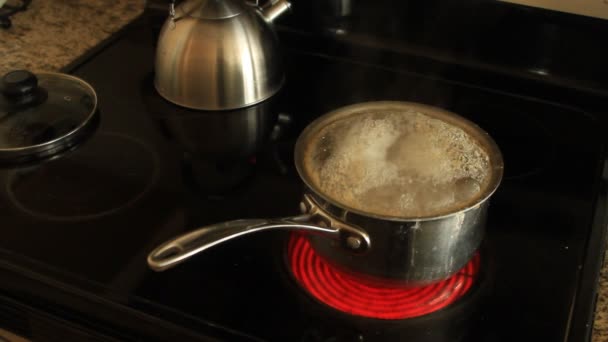 Makarna pişirme — Stok video