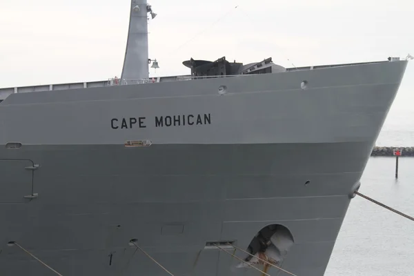 Big ship at Naval Museum and dock — Stock Photo, Image