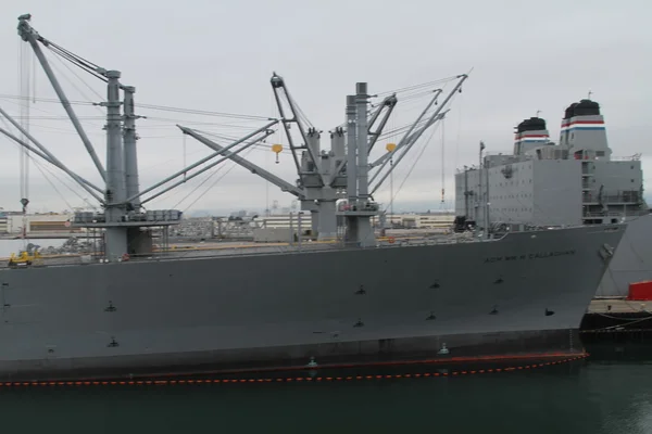 Grote schepen bij de Marine museum en dok — Stockfoto
