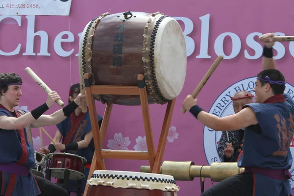 Kersenbloesemfestival - Taiko Drummen — Stockfoto