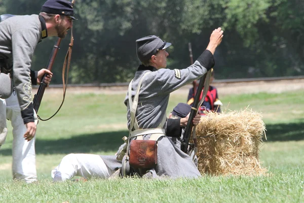 Burgeroorlog re-enactment — Stockfoto