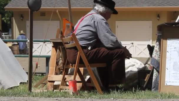 Nachstellung eines Bürgerkriegs — Stockvideo