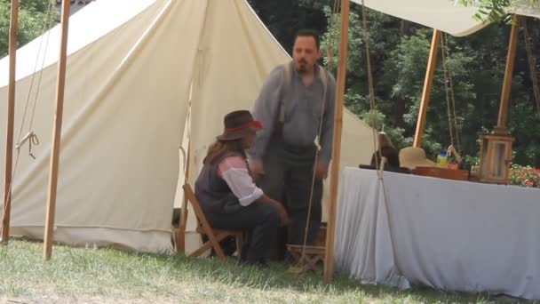 Civil War Reenactment — Stock Video