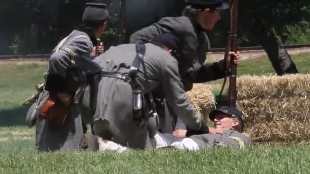 Iç savaş reenactment — Stok video