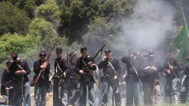 Iç savaş reenactment — Stok video