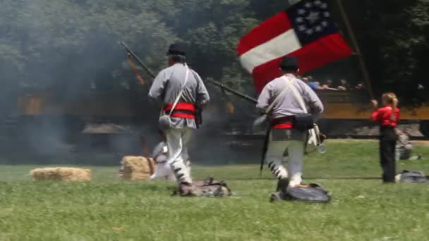 Iç savaş reenactment — Stok video