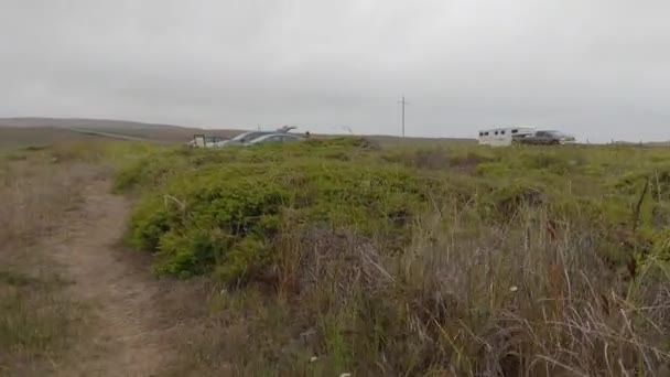 Bicicleta Point Reyes Costa Nacional — Vídeo de Stock