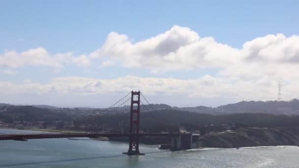 Time Lapse Video Dimma Över San Francisco Och Golden Gate — Stockvideo