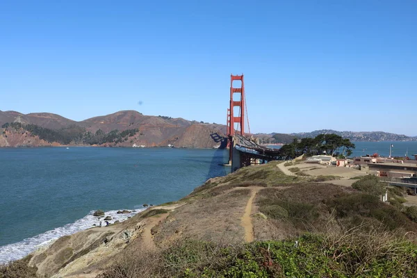 San Francisco Presidio Dan Golden Gate Köprüsü Nün Fotoğrafı — Stok fotoğraf