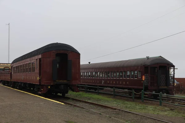 Fort Bragg California 2021 Museo Del Tren Mendocino California —  Fotos de Stock