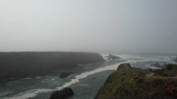 Voando Sobre Terras Altas Mendocino Noyo — Vídeo de Stock