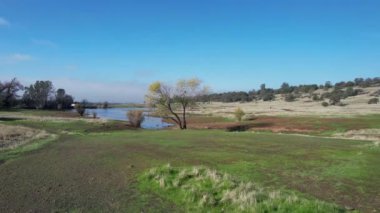 Bidwell Parkı üzerinde uçuyor, Chico, California