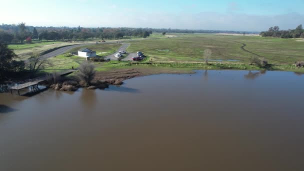 Volando Sobre Parque Bidwell Chico California — Vídeo de stock