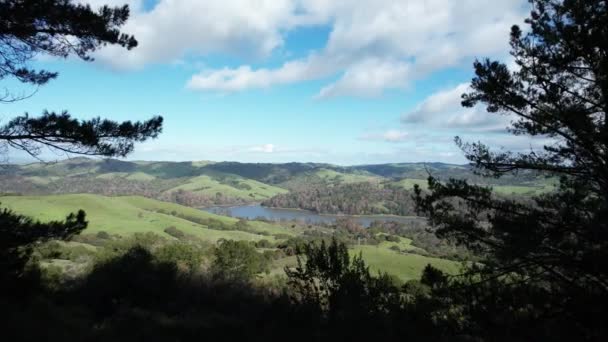 Вид Высоты Птичьего Полета Водохранилище Сан Пабло Беркли Точки Вдохновения — стоковое видео