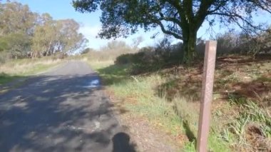 Bisikletle ilham noktası patikası, San Pablo rezervuarı, Tilden Parkı, Berkeley, California 