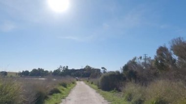 Biking Baylands trail Palo Atlo, Mountain View, California