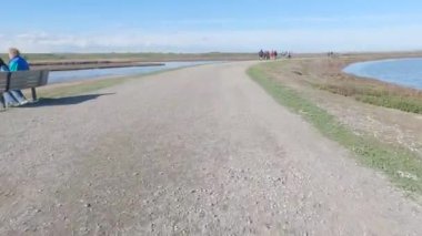 Biking Baylands trail Palo Atlo, Mountain View, California