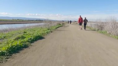 Biking Baylands trail Palo Atlo, Mountain View, California