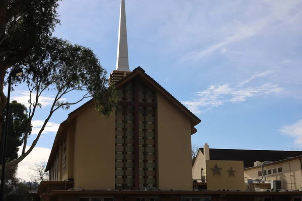 2022 Burlingame Californie Visites Rues Ville Burlingame Californie Première Église — Photo