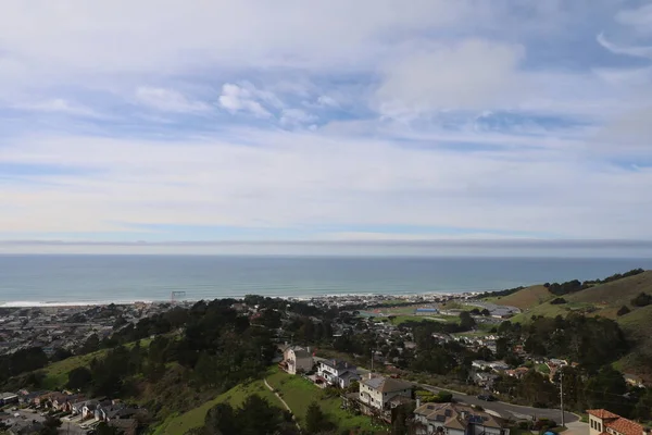 Foto Städerna Pacifica San Bruno Och San Francisco Från Bergstopp — Stockfoto