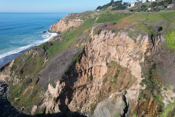 Foto Van Kliffen Ocean Mussell Rots Park Pacifica California — Stockfoto