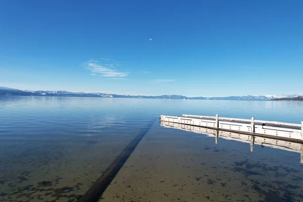Danau Tahoe California Musim Dingin Dari Udara — Stok Foto
