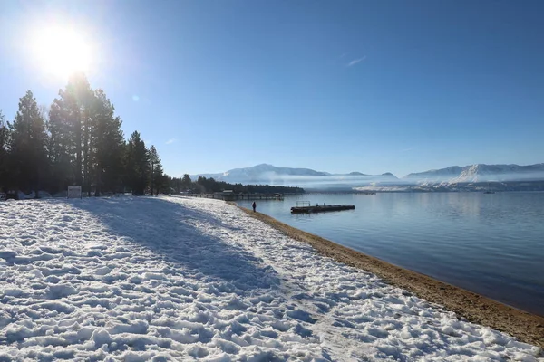 Φωτογραφία Της Λίμνης Tahoe Χειμώνα — Φωτογραφία Αρχείου