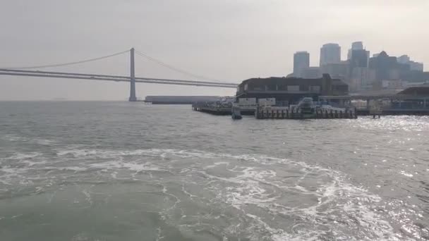 Ferries Desde San Francisco Isla Angel — Vídeo de stock